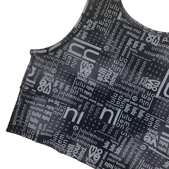 🆕 NWT Lululemon Power Pivot Everlux Tank Top *Motif Black & Grey - Size 4 - Picture 7 of 11